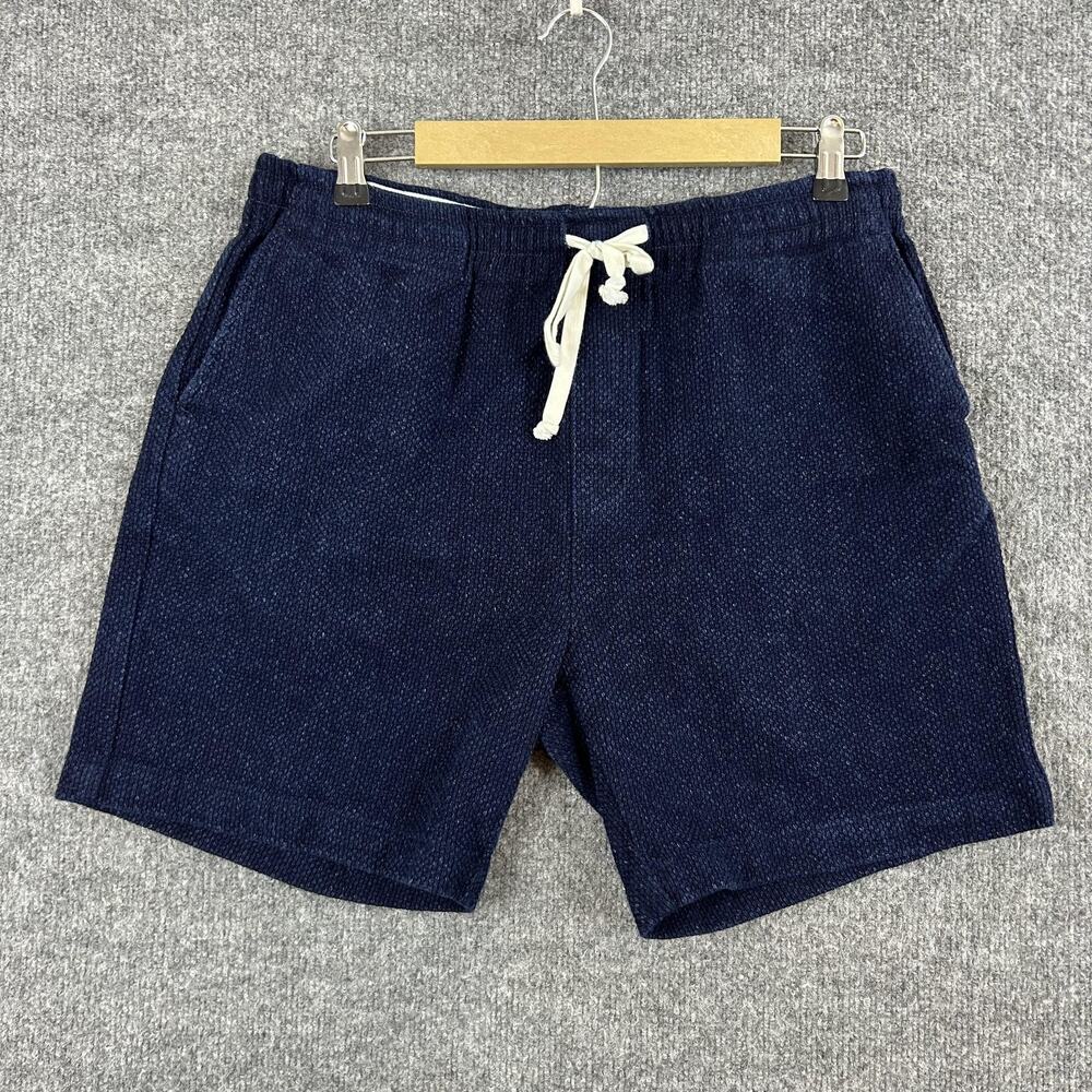 Gustin Shorts Mens XL Indigo Sweat Blue Drawstring Resort Casual Summer Cruise